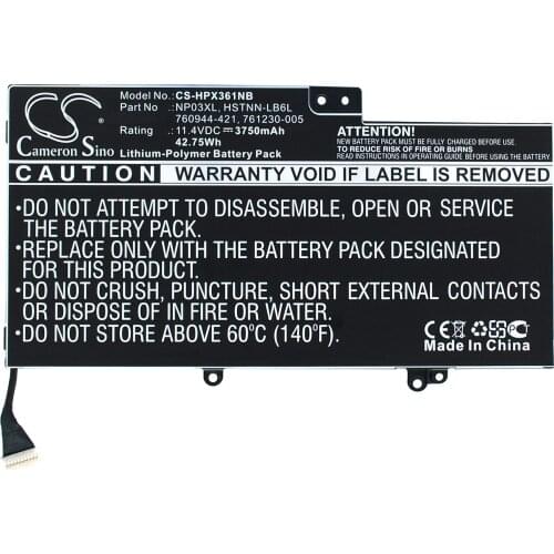 CS 3750mAh/42.75Wh battery for HP 15-U011DX,ENVY 15-U001XX,Envy 15-u100ng,Envy 15-u100nt,Envy 15-u101ne,15-U101NX