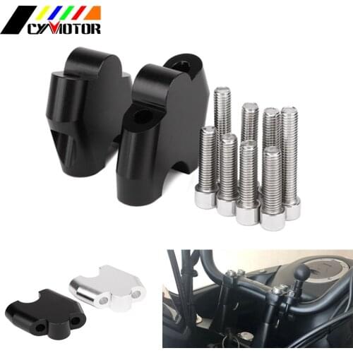 Motorcycle CNC Aluminum HandleBar Clamp Riser Adaptor For NC700S NC700X NC750X CB500X NC CB 700S 700X 750X 500X