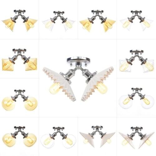 American style retro simple personality small bedroom living room KTV Cafe box corridor porch decoration ceiling lamp