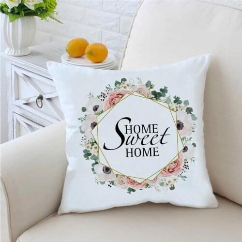 Flower Printing Chair Cushion Cover Home Simple Decorative Sofa Bed Car Pillow Case Decor Bedroom Living Room Pillowcase Cojines