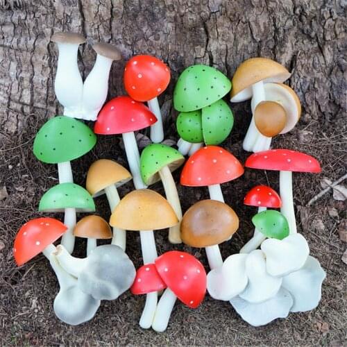 Fake mushroom swamm cap fungus tiger lily buds artificial vegetables model restaurant store shop decor Faux Vegetables props