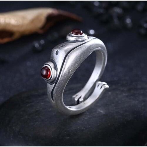 Retro Frog Animal Wedding Party Copper Metal for Ring Women Trendy Jewelry Unisex Accessories Wholesale