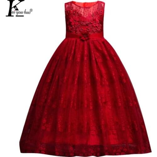 Summer Princess Kids Dresses For Girls Performance Dress Elegant Patry Vestidos Wedding Dress For Girls Summer Teenagers Dress