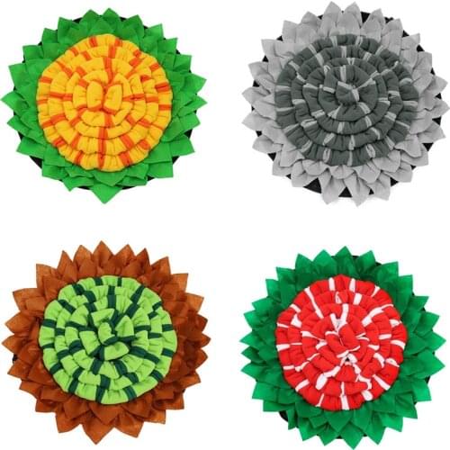 New Pet Dog Snuffle Mats Sniffing Training Blankets Fleece Pads Dogs Mat Relieve Stress Nosework Puzzle Toys Pets Nose Pad