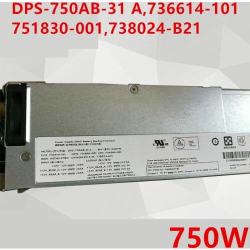 New Original PSU For HP G9 750W Power Supply DPS-750AB-31 A 736614-101 751830-001,738024-B21