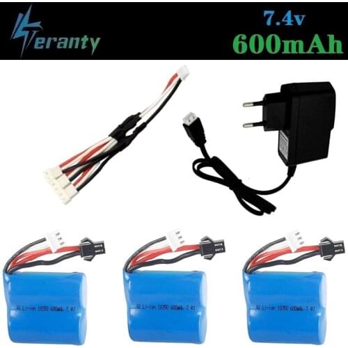 Original 7.4V 600mAh 18350 Li-ion Battery for Skytech H100 H102 High Speed Remote Control Racing Boat 7.4v Rechargeable Battery
