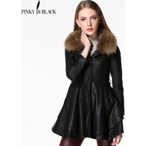 Женские кожаные куртки с мехом PinkyIsBlack China At AliExpress