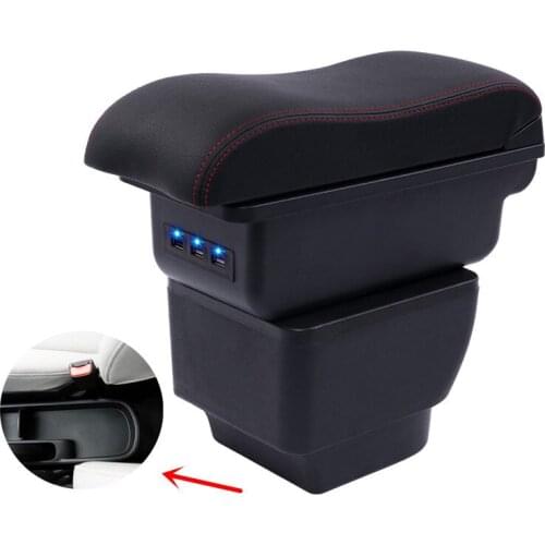 For Mazda 2/Demio/Mazda2 armrest box central Store content box interior Armrest Storage cup holder car-styling accessories