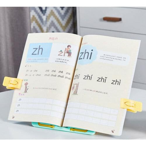 Adjustable Book Stand Height and Angle Adjustable Book Holder with Page Paper Clips for Big Heavy Textbooks Music Books TUE88
