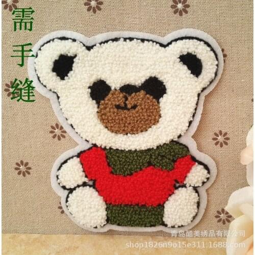 20pcs/lot Sew Towel Embroidery Patch Bear Animal Kids Clothing Decoration Sewing Accessories Diy Applique