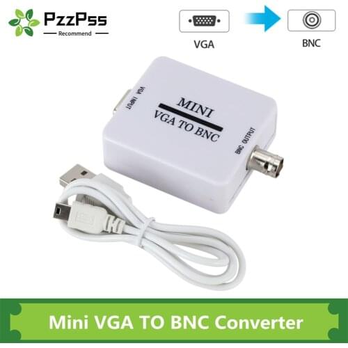 PzzPss Mini HD VGA to BNC Video Converter Convertor Box Composite VGA to BNC Adapter Conversor Digital Switcher Box For Monitor