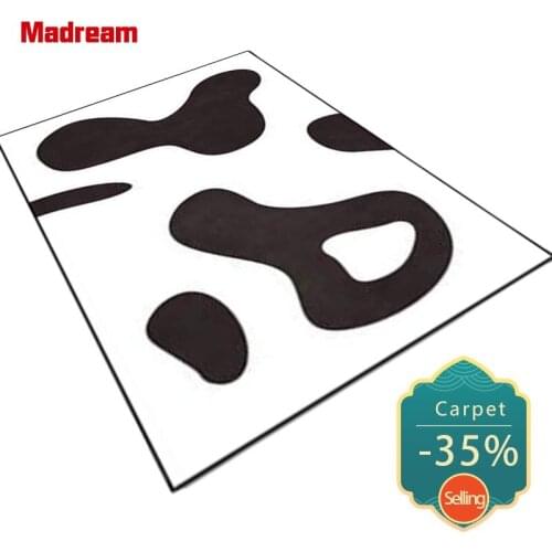 Simple Black White Letter Carpets For Living Room Modern Nordic Style Bedroom Bedside Floor Rugs Home Boy Room Decor Mat Fashion