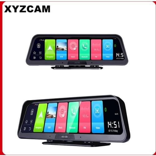 Q98 4G Dash Cam 10 Inch Car Rearview Mirror ADAS Android 8.1 FHD For Auto Recorder GPS Navigation Free Map Upgrade WiFi Car DVR