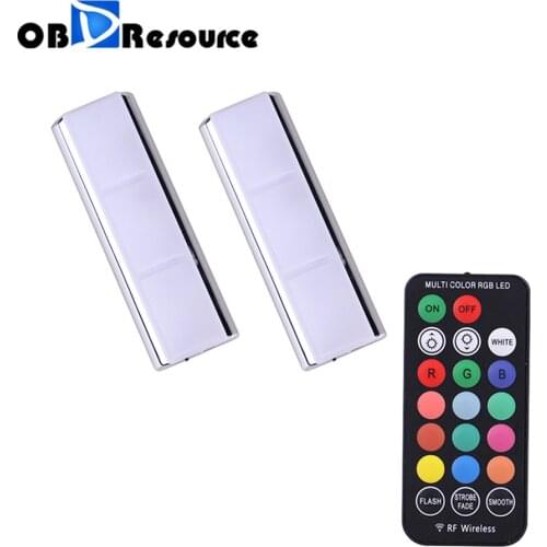 Car Interior Light RGB LED Light Wireless Remote Automotive Car Decorative Lamp Auto Ambient Light Lamp Charging Foot Light