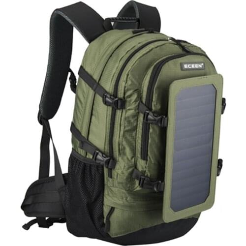 Travel Hiking Backpack 6.5w 6v Solar powered Panel Backpack Multipockets Laptop Bag Unisex Shoulder Bags Business Sport Rucksack