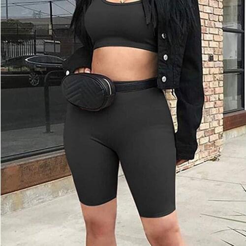 Seamless Shorts Summer Women Clothing Casual High Waist Fitness Cycliste Shorts Black Sexy Skinny Sports Bottoms Biker Shorts
