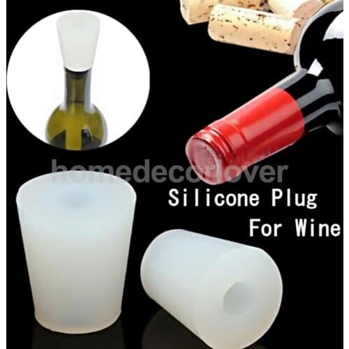 Silicone Plug With Hole for Airlock Valve Bubbler Brew Wine Rubber Stopper- 6 Sizes