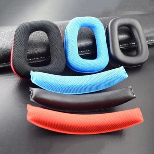 Replacement Headphones Cushion Cover for Logitech G35 G930 G430 F450 Ear Pads Sponge Headband Cover