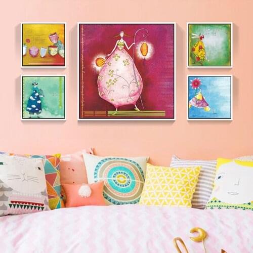 Modern Abstract Watercolor Little Fairy Fairy Movie Poster Prints Wall Art Picture Boy Kids Room Decor Canvas Painting No Frame