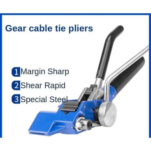 Stainless Steel Zip Cable Tie Gun Plier Bundle Tool for Width 4.6-25Mm Thickness 0.25-1.0Mm Trigger Action with Cutter