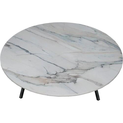 Metal Legs Marble Pattern Place Table Table 70 cm