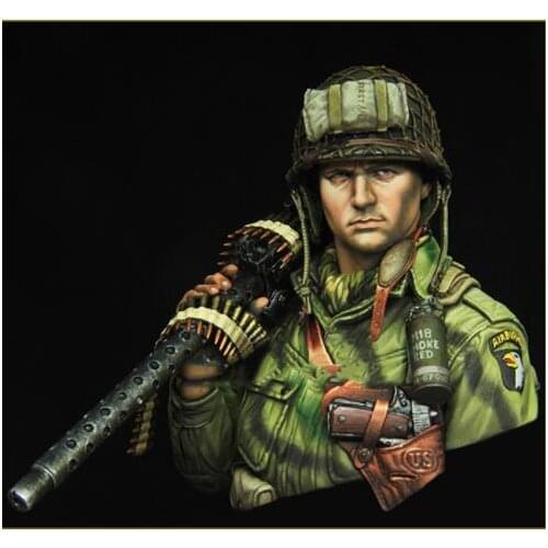 1/10 US AIRBORNE soldier bust winter 1944 toy Resin Model Miniature Kit Unassembly Unpainted