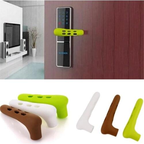 1pc Silicone Door Handle Protective Cover Home Bedroom Bathroom Door Handle Anti-Collision Safety Thickening Protective Cover