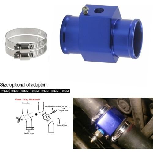 1Pc Water Temp Gauge Temperature Sensor Pipe Radiator Hose Joint Tube 28mm 30mm 32mm 34mm 36mm 38mm 40mm Size Hose Adapter