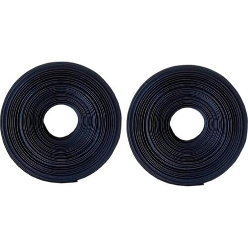 2 Pcs 2M Black Heat Shrink Tube Electrical Sleeving Car Cable/Wire Heatshrink Tubing Wrap - 10MM & 20MM