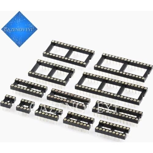 20PCS Round Hole IC socket Connector DIP 6 8 14 16 18 20 24 28 32 40 pin Sockets DIP6 DIP8 DIP14 DIP16 DIP18 DIP20 DIP28 DIP40