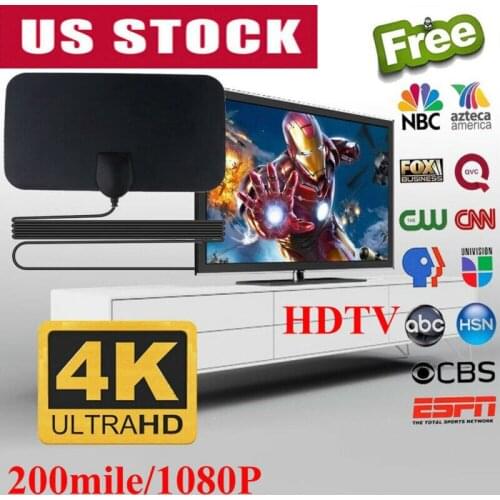 200 Mile Range TV Antenna Digital HD Skylink 4K Antena Digital Indoor HDTV 1080P