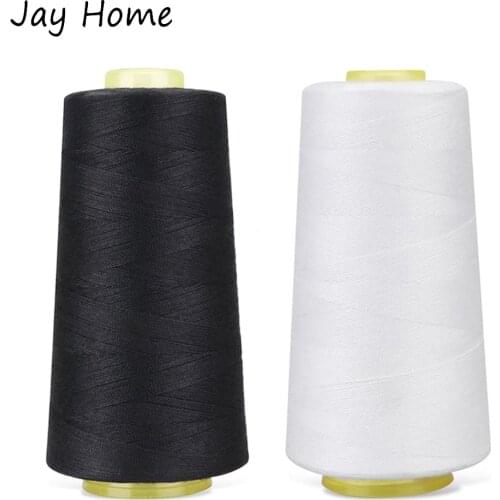 3000 Yards Black White Polyester Thread Sewing Yarn Thread Spools 40/2 Embroidery Threads for Sewing Machine Sewing Accessories