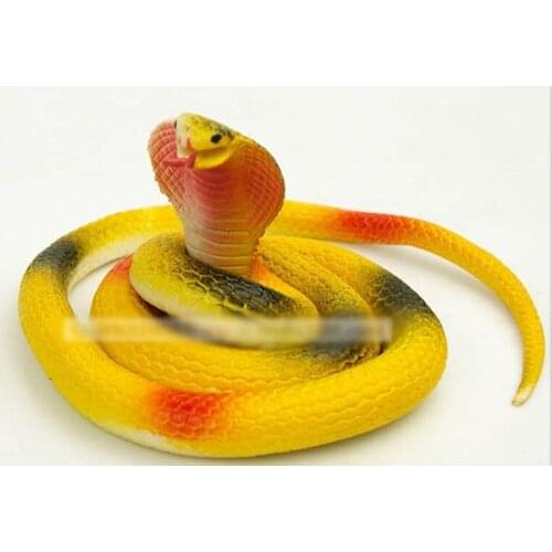 70cm Simulation Yellow Soft Artificial Rubber Fake Snake Model Toy Animal Gift Halloween Joke Toys Trick Props Realistic Animal