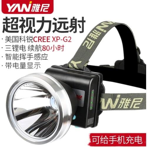 735led headlight glare lithium rechargeable flashlight head mounted bright long-range long life lamp hernia
