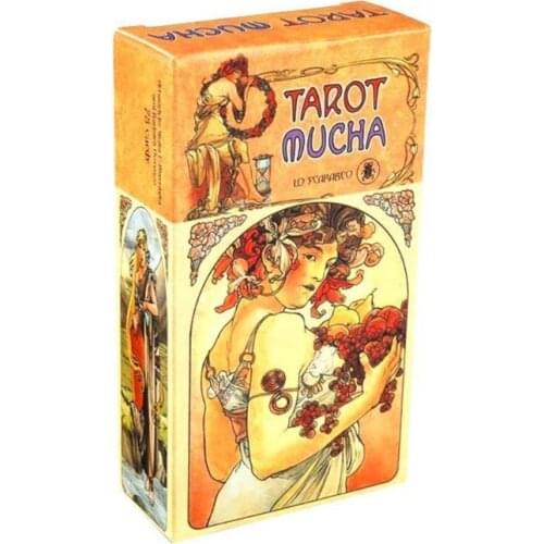 78pcs English Tarots Mucha Cards Deck Divination Oracle Card Funny Family Game