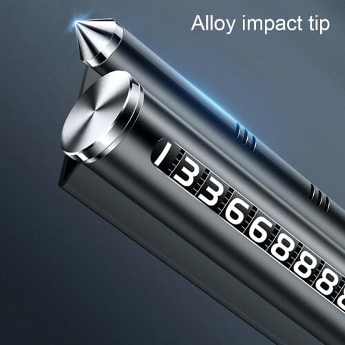 Alloy Car Emergency Safety Hammer Multi-Function Air Freshener Smell Temporary Parking Number Card Phone Holder Car Decoration