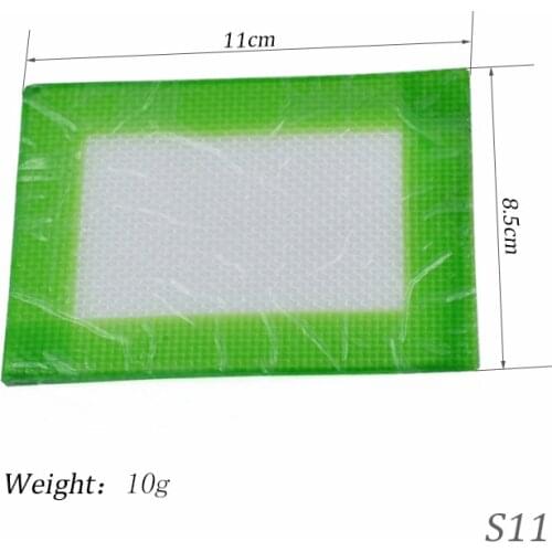 Bho Slick oil Fiber Glass Dab wax baking Mat 11x8.5cm Silicone Pad Can dry butane Concentrate oil and hash