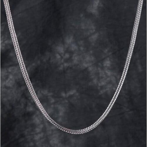 DNSCHIC Snake Chain Necklace Hip Hop Chain Jewelry 3mm Silver Snake Chain Necklace for Men and Women Hip-Hip Street Culture