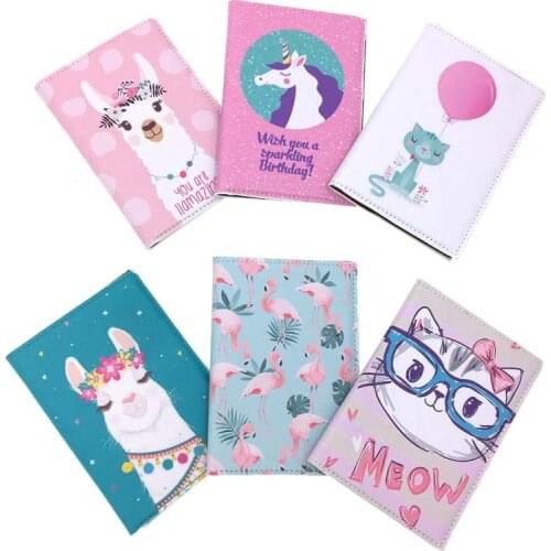 Travel Accessories Lovely Alpaca Passport Holder PU Leather Animals Travel Passport Cover Case High Quality Card ID Holders