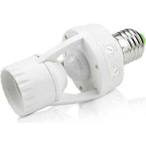 E27 Converter With PIR Motion Sensor Ampoule LED E27 Lamp Base Intelligent Light Bulb Switch AC100-240V Socket For 60W Lamp