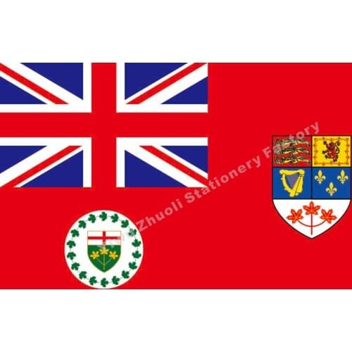 Ontario Lieutenant Governor 1959 Flag 150X90cm (3x5FT) 120g 100D Polyester Double Stitched High Quality Free Shipping