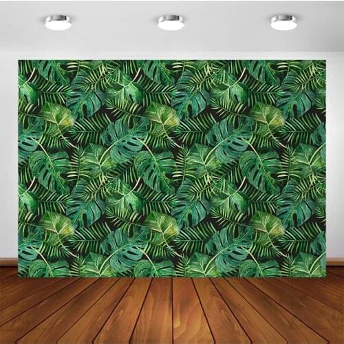 Jungle Forest Backdrop for Photography Spring Background Tropical Green Leaves Safari Party Backdrops Decorations Photo Booth