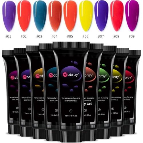 MOBRAY Nail Extension Gel Colorful Semi Permanent Vernish Nail Polish For UV LED Gel Quick-drying Professional Nail Art Tools