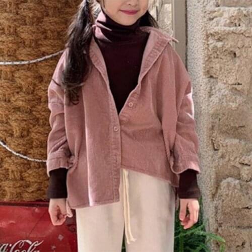 Korean Childrens Clothing New Boys and Girls Fashion Front Short Long Back Button Shirt