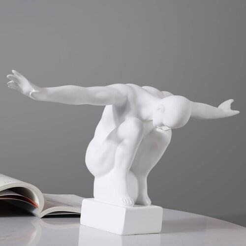 Minimalism Meditators Abstract Art Crafts Home Decoration Office Study Living Room Desktop Resin Statues Sculpture Collection