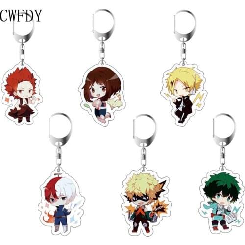 My Hero Academia Keychain Fashion Anime Todoroki Shouto Double Sided Arcylic Key Chain For Kids Children Day Gifts Funny Cartoon