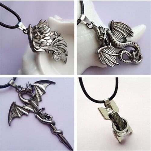 New Gecko Dragon Owl Lock Cross Necklace Men Retro Vintage Rhinestone Pendant Necklace Statement Necklace 2019 Jewelry