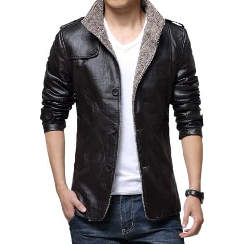 Autumn Winter Middle-Aged And Elderly Leather Clothes Fur One MenS Leather Jacket Large 8XL Loose DadS Plush Thickened Coat