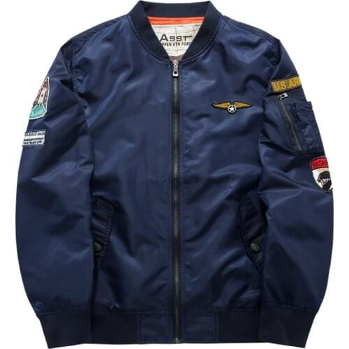 Autumn Flight Bomber Jacket Men Plus Size 6XL Patch Design Large Size Stand-up Collar Mens Brand Coat Fat Thin Baseball Uniform