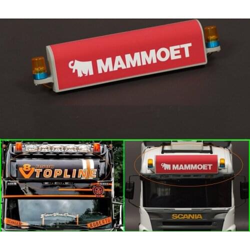 Advertising Light Boxes Sun Visor LED Light Box for 1/14 Tamiya RC Truck Trailer Tipper Scania R620 730 Car Diy Parts